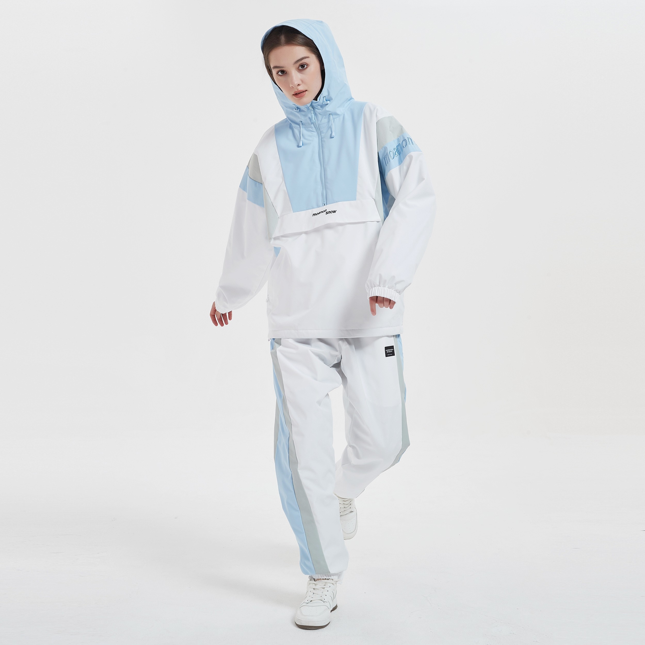 韩国单板滑雪服套装男女情侣保暖防风防水连体滑雪衣裤套装