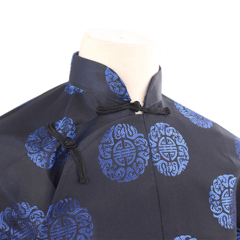 麻纱寿衣长衫长袍马褂男女全套绸缎面料马甲骨灰盒