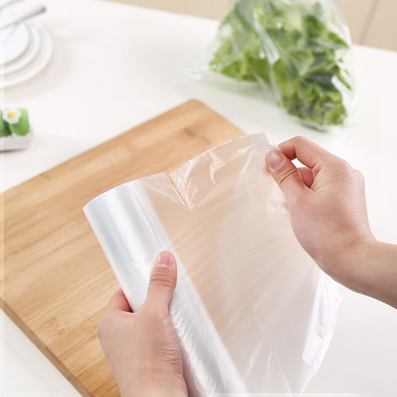 一次性保鲜袋子连卷袋家用点断100只大号加厚厨房保鲜袋