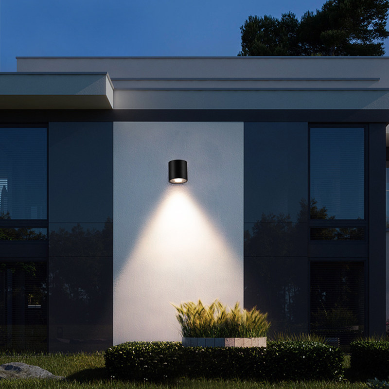 庭院过道灯创意防水现代简约阳台外墙led灯室外双头壁灯-广义户外照明
