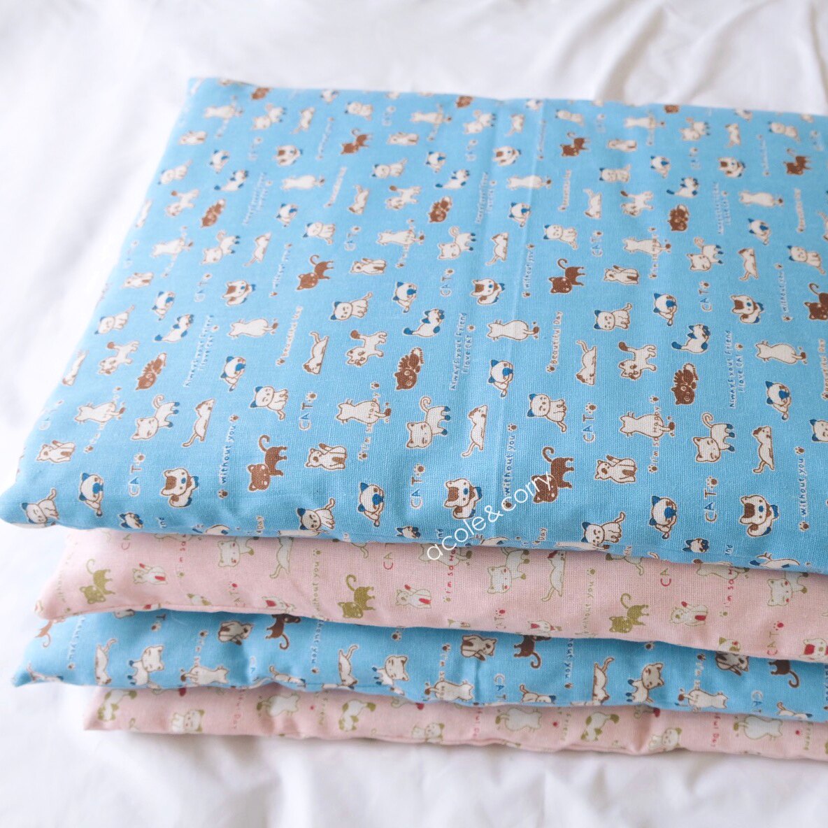 卡通亚麻棉垫狗狗猫咪宠物垫子睡垫睡觉用猫垫子