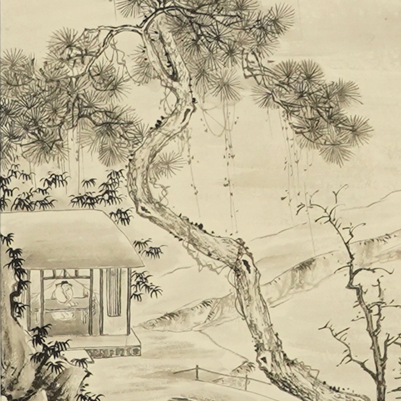 吴门禅意手绘禅意山水画国画四条客厅茶室吴门画派国画