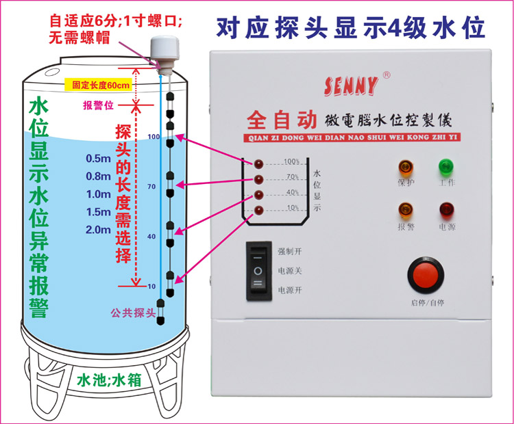 控制器智能型全自动水位水箱水塔水池抽水开关缺水其它仪表仪器