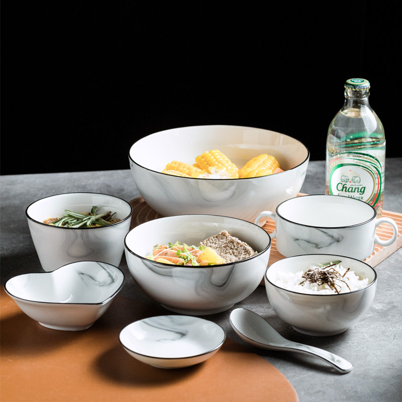 家用宿舍学生创意个性韩版ins欧式单个小碗大碗碗