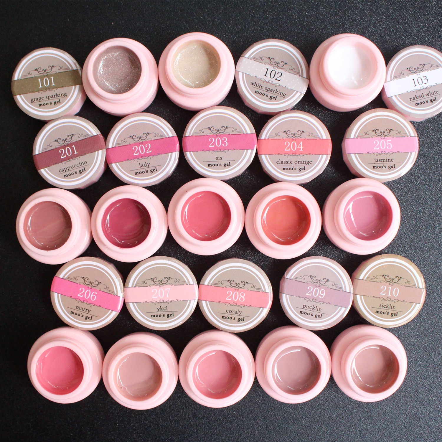 裸色冰透甲油胶小套系 moos日式透白指甲胶 2021年新款美甲店专用