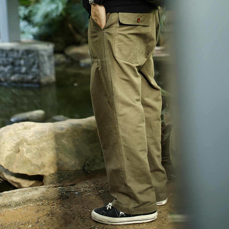 美式复古OG-107宽松军旅工装裤面包裤百搭军绿长裤男女常规直筒裤