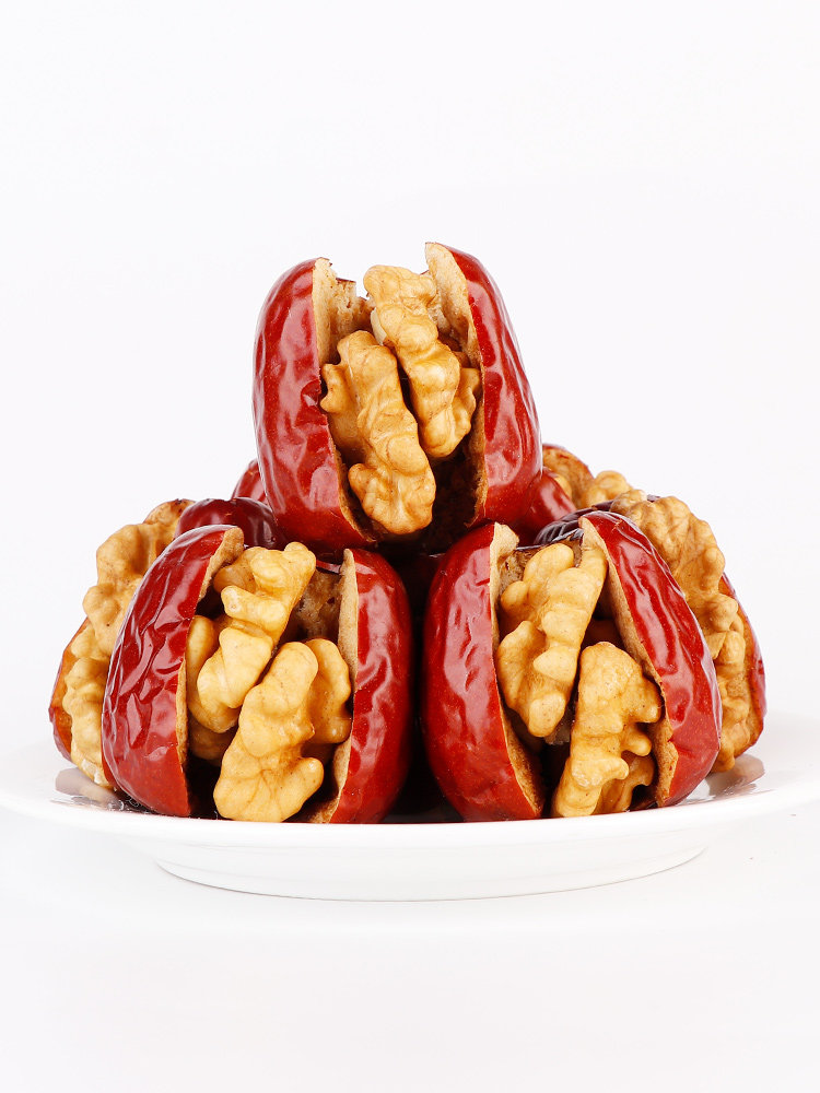 大红红枣核桃仁500g2袋大枣核桃新疆特产抱抱枣类制品