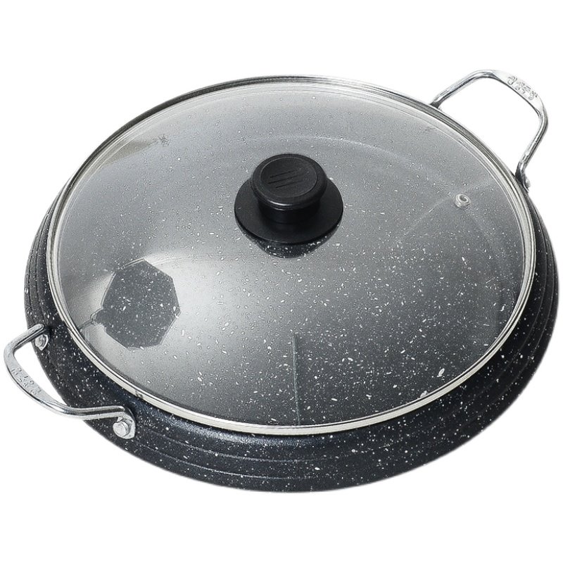 烤盘电磁炉韩式麦饭石平底不粘锅铁板烧年糕部队火锅煎锅