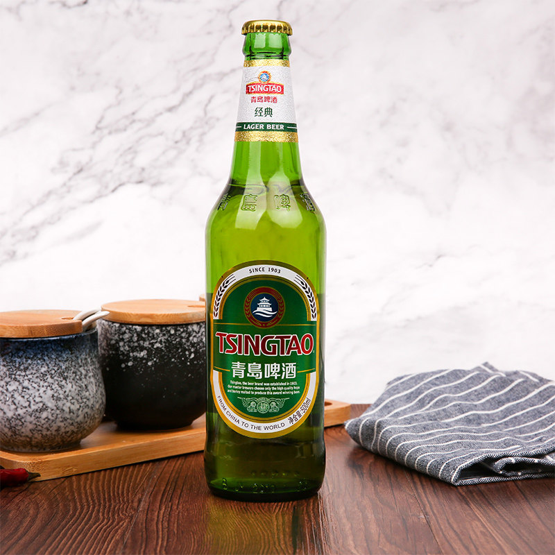 青岛啤酒经典500ml6瓶大麦酒花大米金牌特制窖藏啤酒