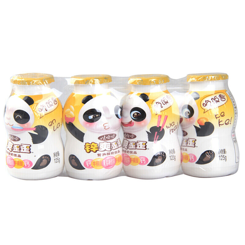 娃哈哈锌爽歪歪营养酸奶饮品饮料125g4瓶组