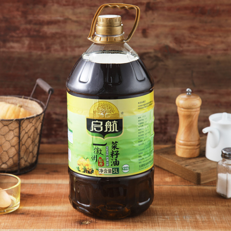 启航徽州原香菜籽油菜油 5l/桶