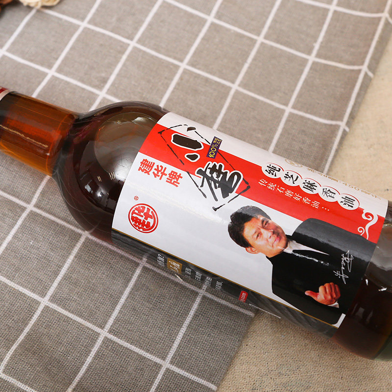 建华华纯小磨香油麻油450ml香油