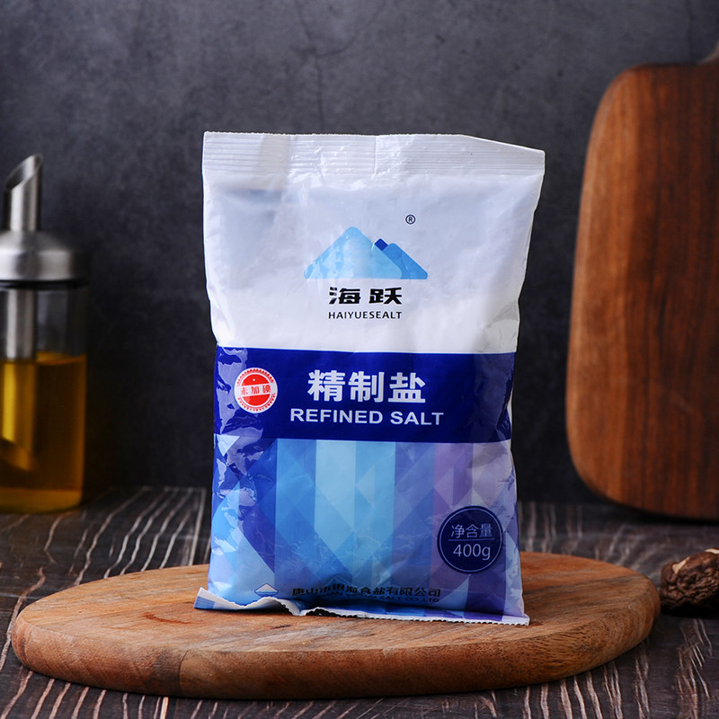 海跃精制盐(未加碘)400g/袋