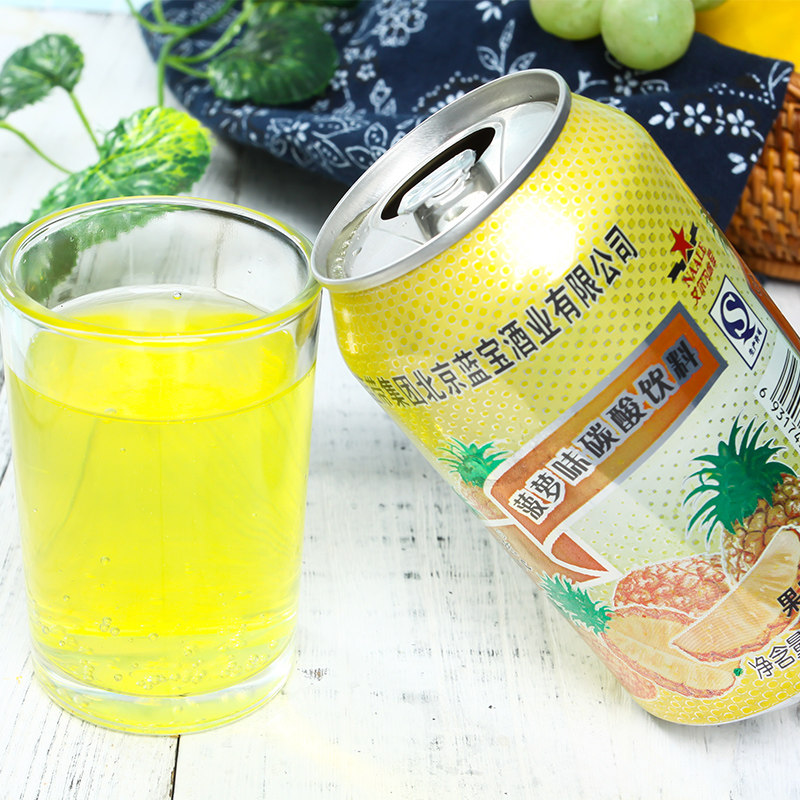 蓝宝菠萝味碳酸饮料330ml/罐