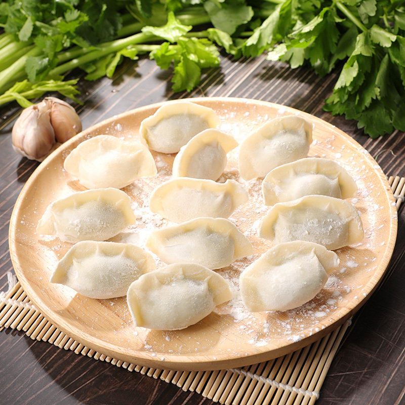 芹菜鲜肉水饺240g盒生食品营养美味食用蛋白水饺