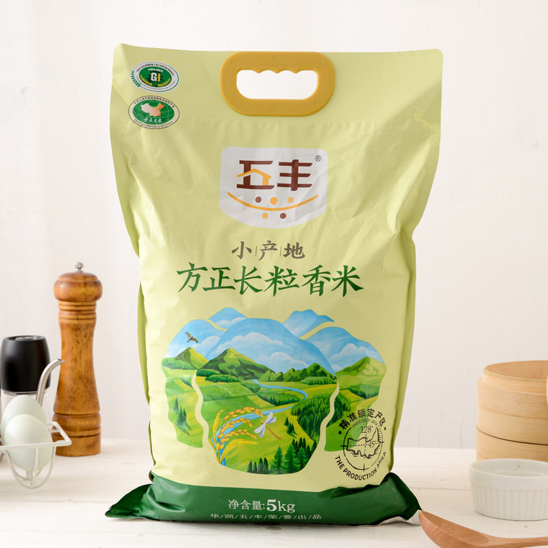 五丰小产产地方正长粒香米5kg大米