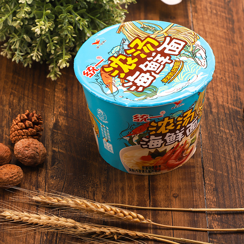 统一来一桶浓汤海鲜面101克/桶