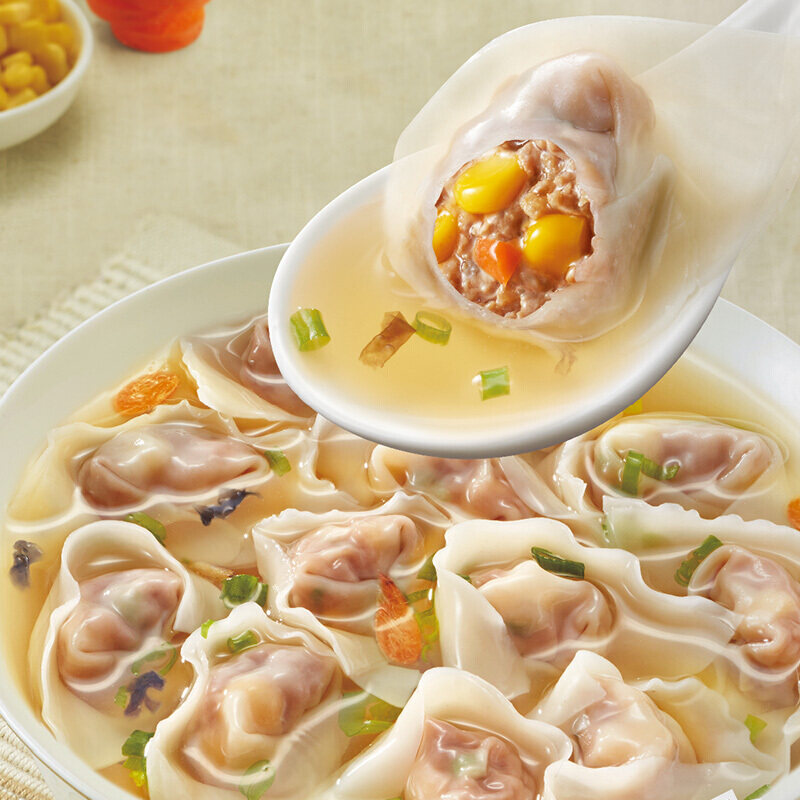 思念玉米蔬菜猪肉汤小云小云水饺