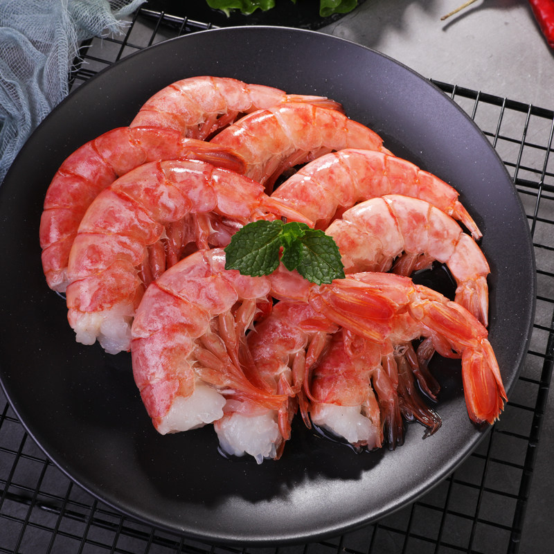 阿根廷去头红虾650g冻虾