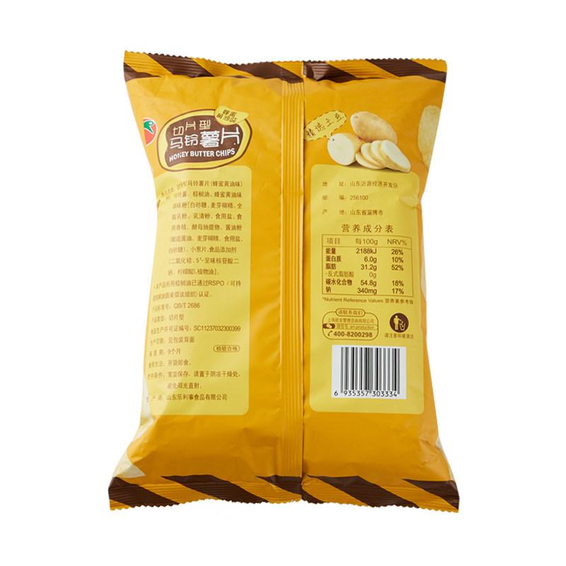 rt-mart薯片蜂蜜黄油75克膨化食品
