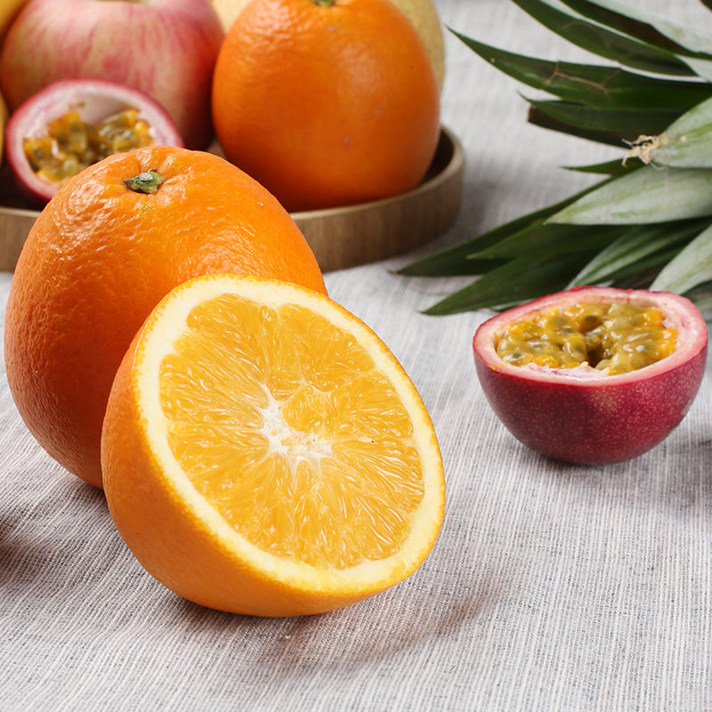 百香果鲜橙组合2粒国产橙