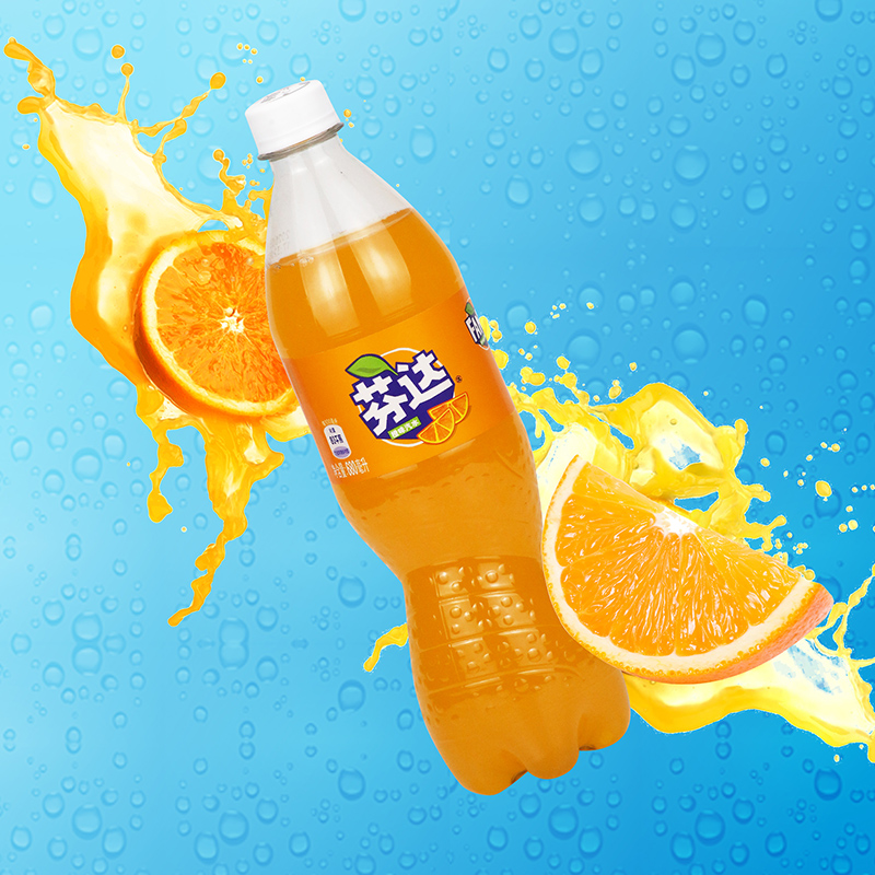 橙味芬达680毫升汽水柠檬果味元气十足碳酸饮料碳酸饮料