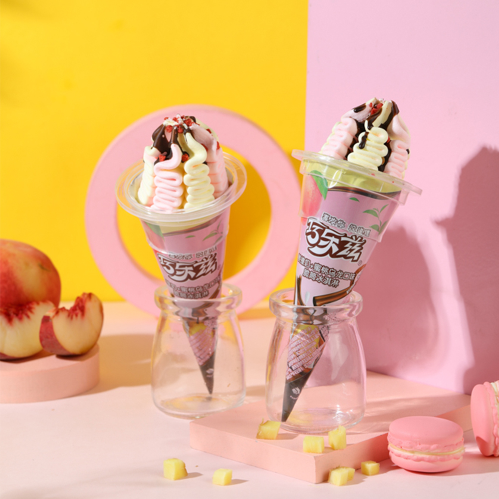 巧乐兹姜撞奶 白桃乌龙口味脆筒冰淇淋伊利冰淇淋巧克力香草脆皮-mc