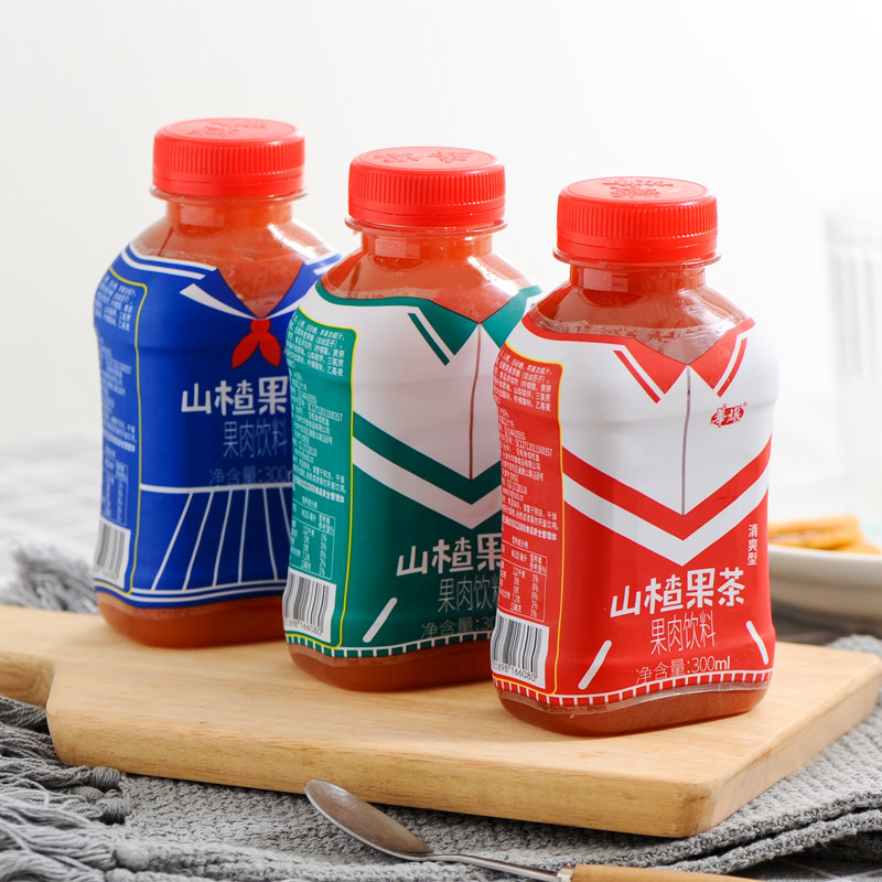 华旗山楂果茶果肉饮料青春记忆300ml营养清爽果味