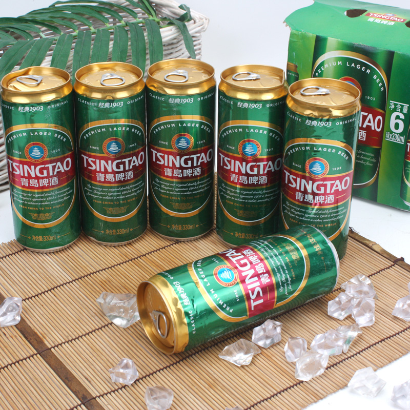 青岛啤酒经典190310度330ml6罐啤酒