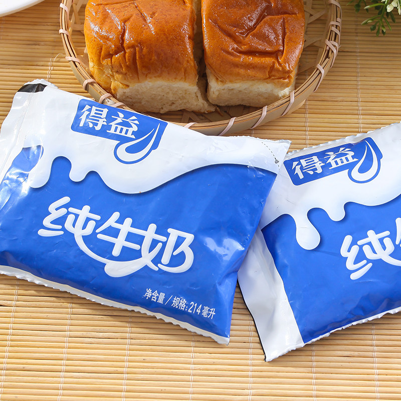 得益100%纯牛奶214ml/袋