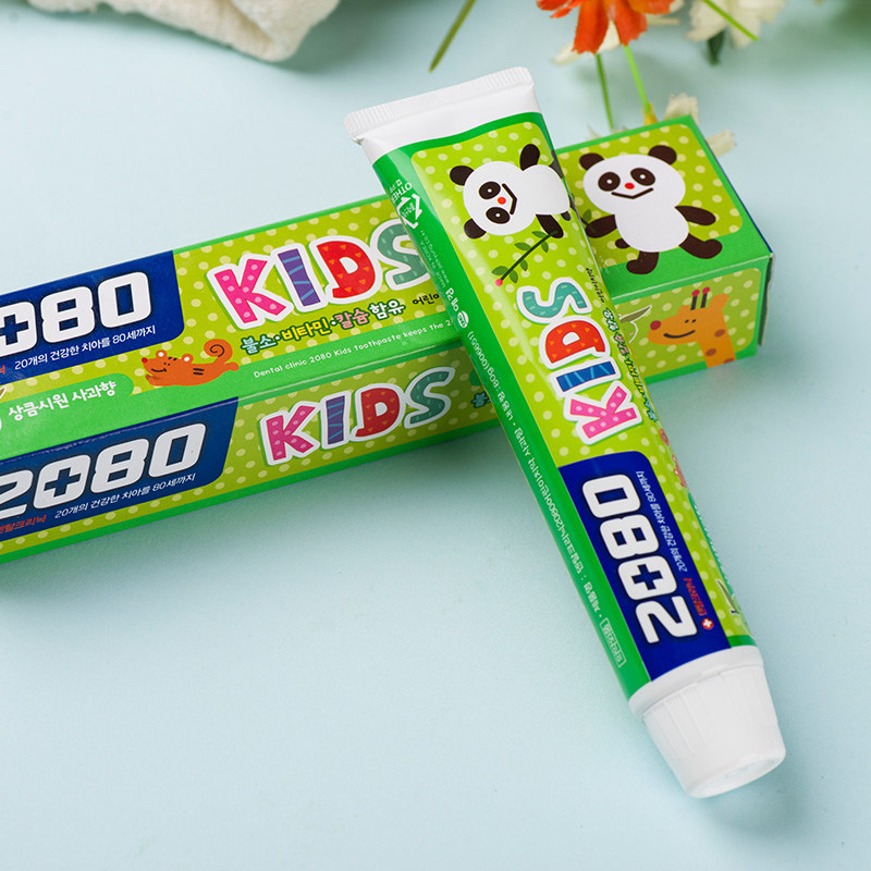 苹果果味韩国2080儿童牙膏香型80g牙膏