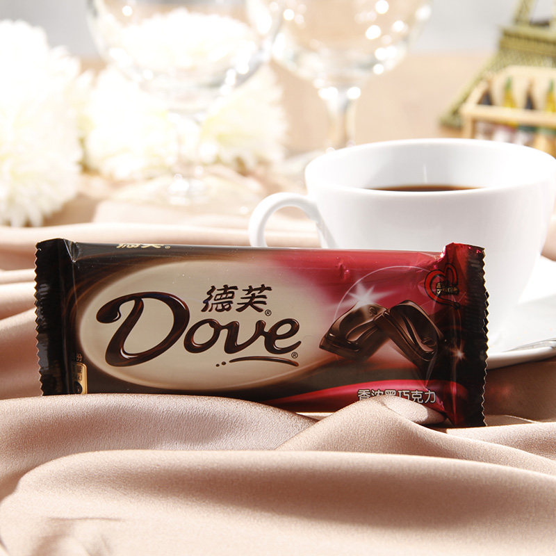 德芙香浓黑巧克力朱古力 80克/块零食网红黑巧