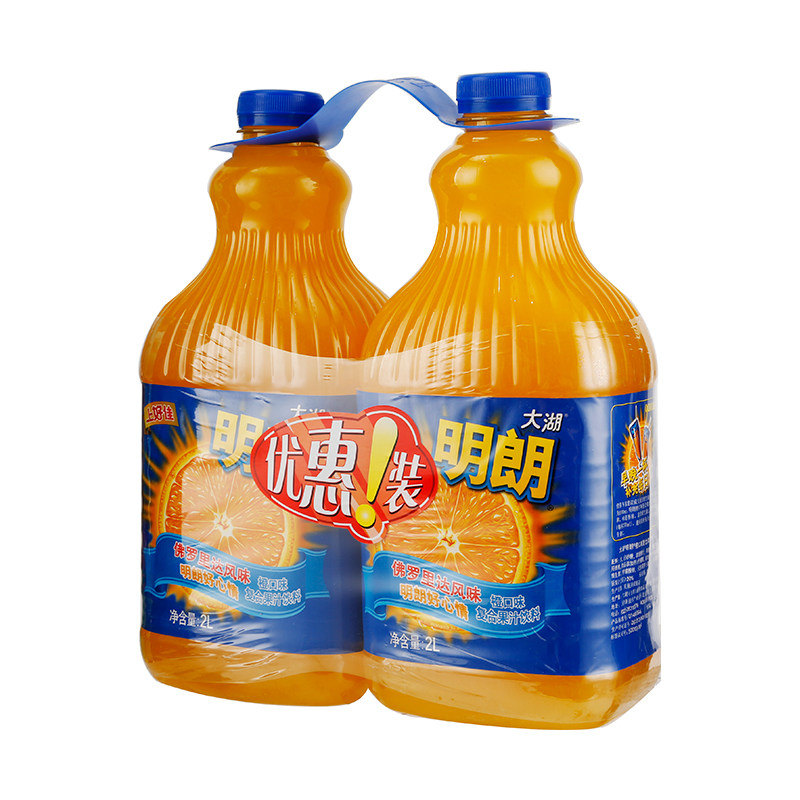 大湖明朗口味复合果汁饮料2l2瓶果味