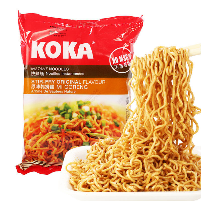 可口原味干捞快熟油炸方便面冲泡方便面