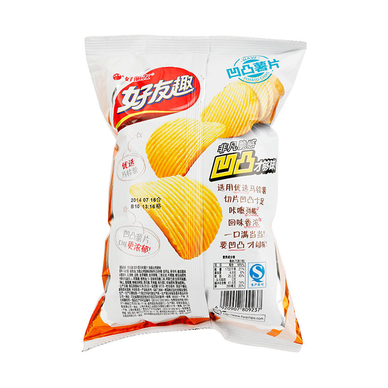 好丽友好友趣薯片(加勒比烤翅味)75克/袋