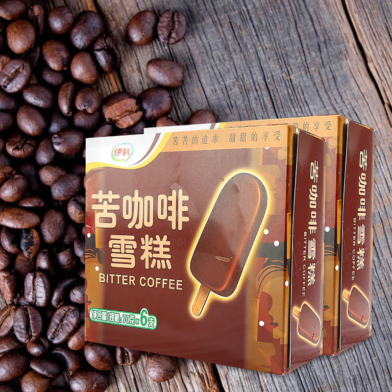 伊利苦咖啡雪糕冰棍冰淇淋棒冰冰棒70g6支冰淇淋