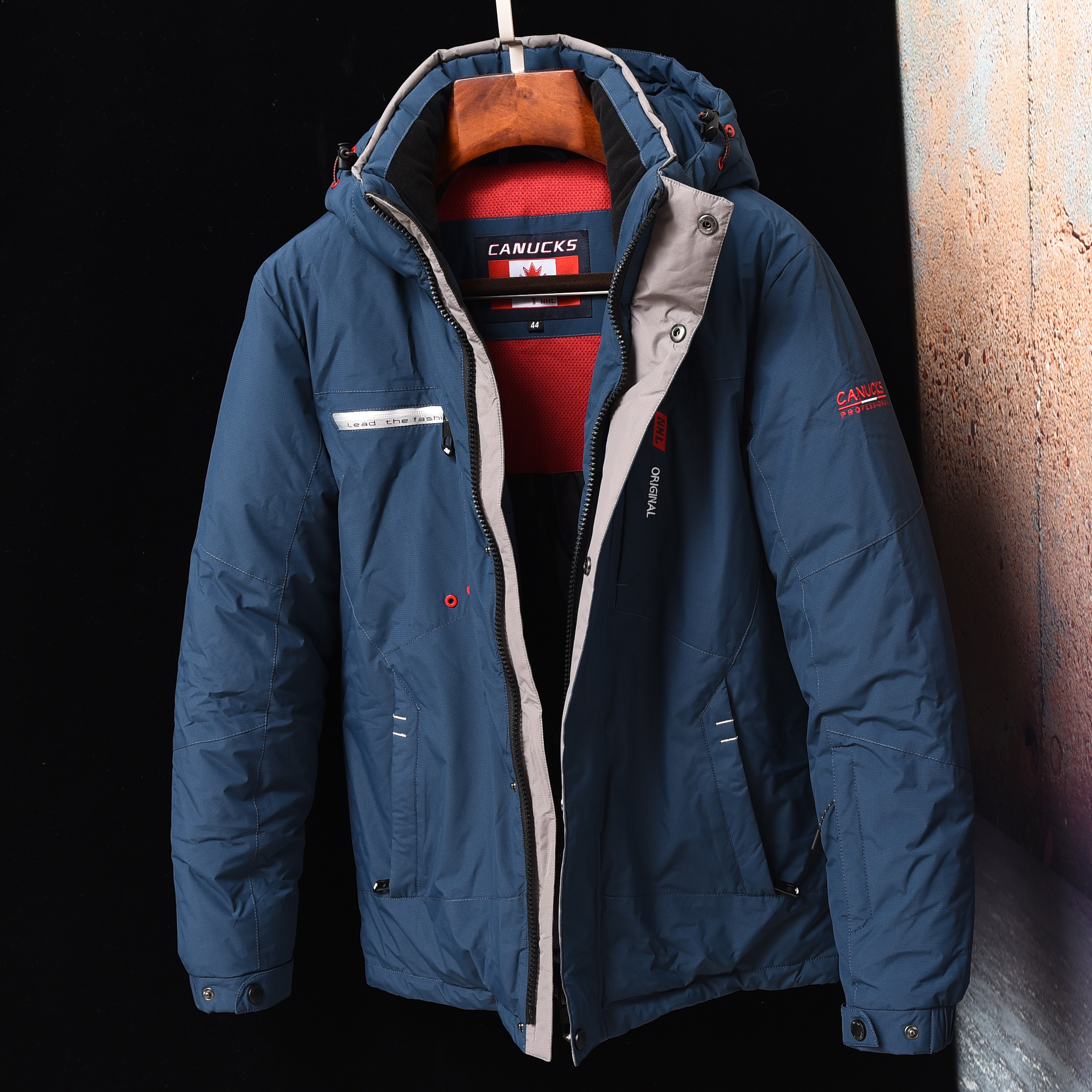 秋冬新款鹅绒羽绒服男短款户外大码欧美出口保暖男士胖子厚潮外套