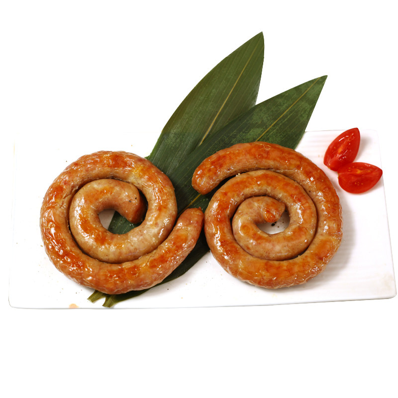 德国烤肠德式盘肠圈圈蜗牛香肠商用盘状猪肉香肠