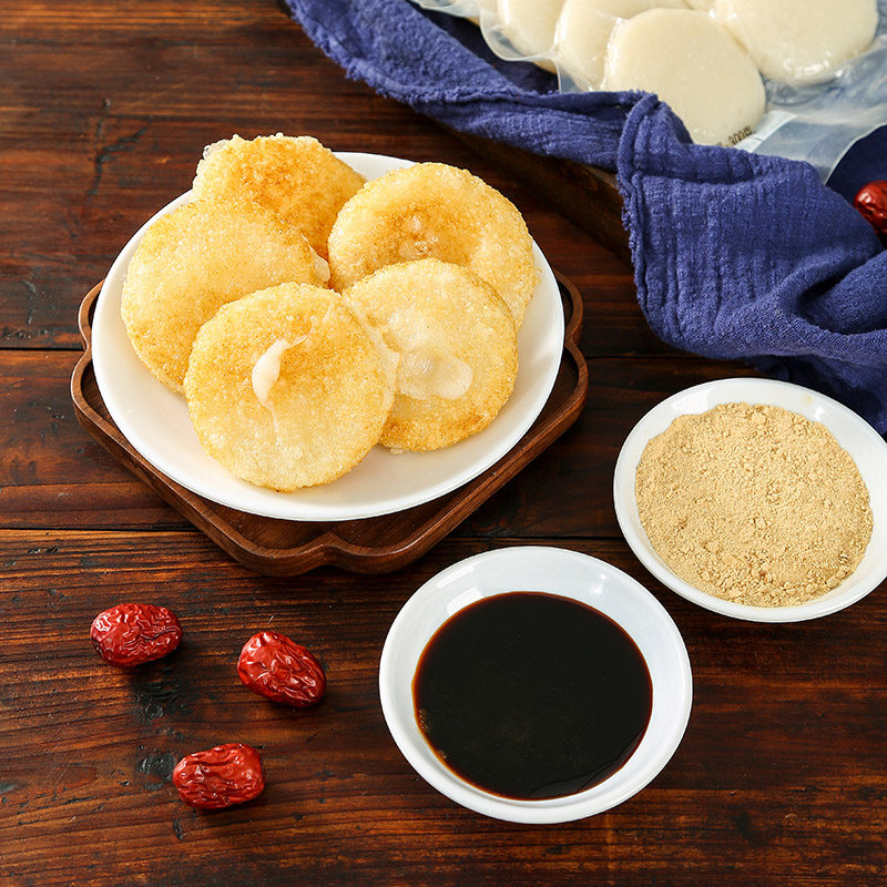 糍粑湘西糯米红糖半成品手工年糕团子小吃湖南年糕