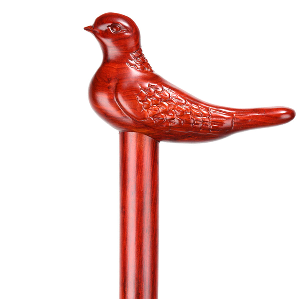 王杖斑鸠老人祝寿礼品拐杖防滑实木老年人木制登山杖