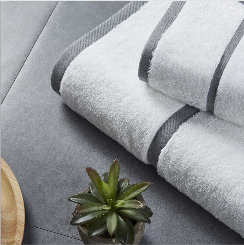 样板毛巾浴巾样板房房间摆样纯棉纯色吸水白色家饰软装搭配套装