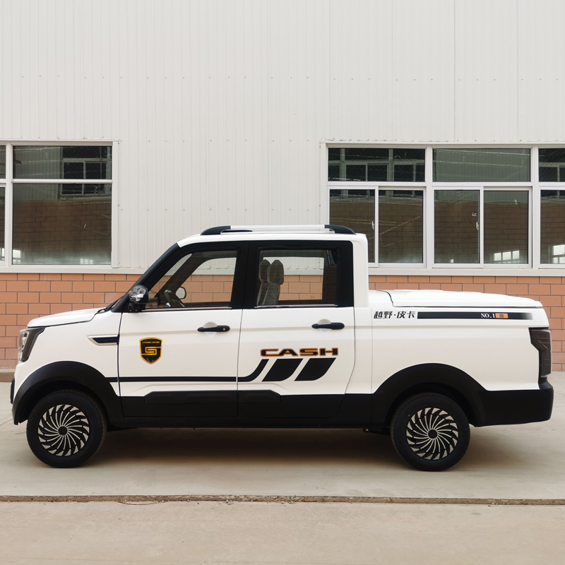 四轮电动双排带盖电瓶家用成人皮卡卡车四座电动四轮车