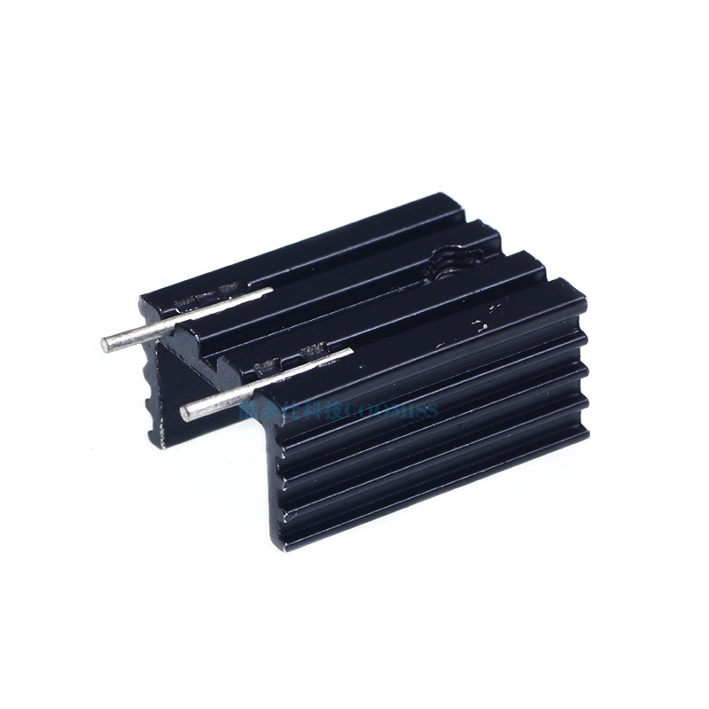 散热片10mm黑色双针to220三极管专用全新现货散热器