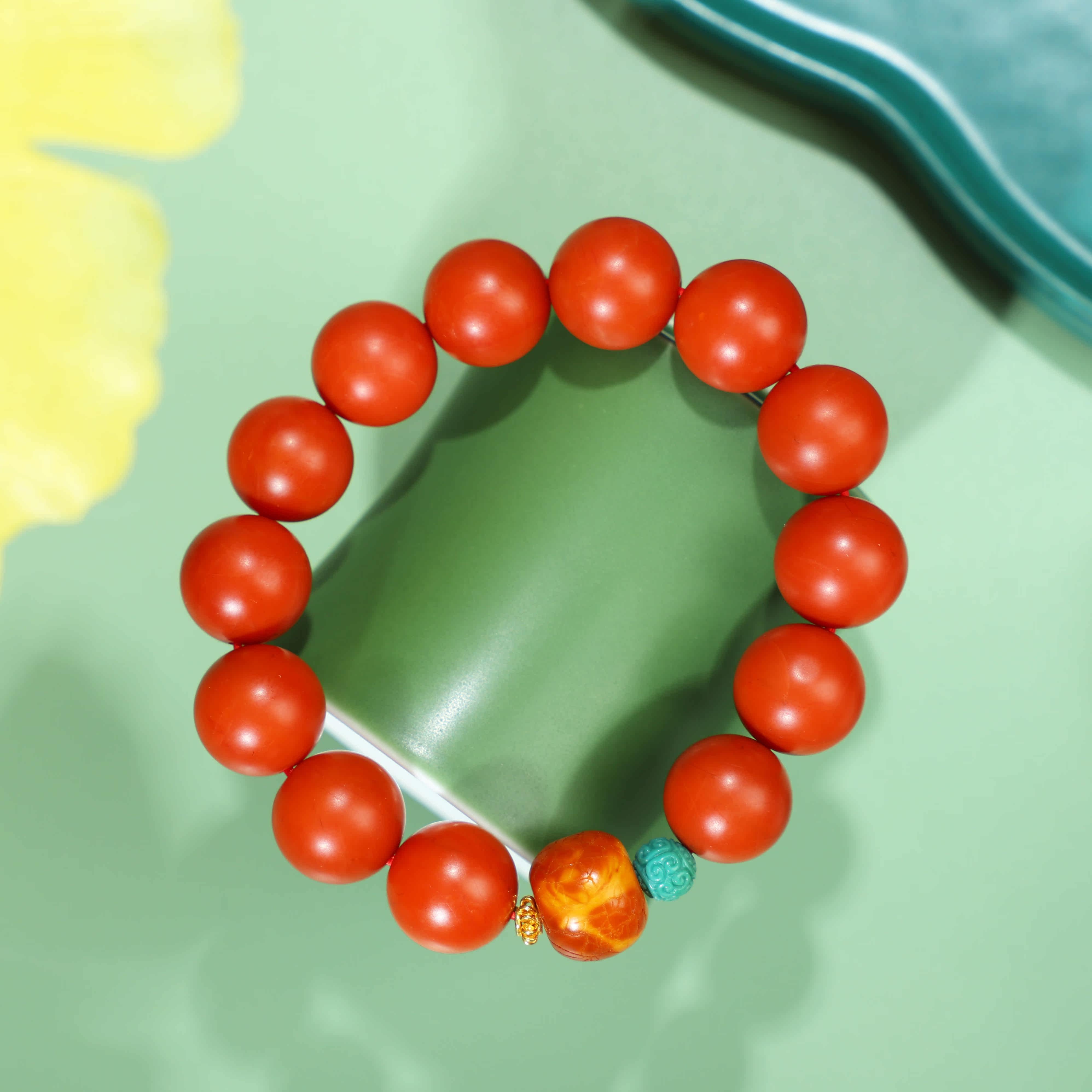 保山帝廷山高南红手链手串满肉12 mm设计款老手饰