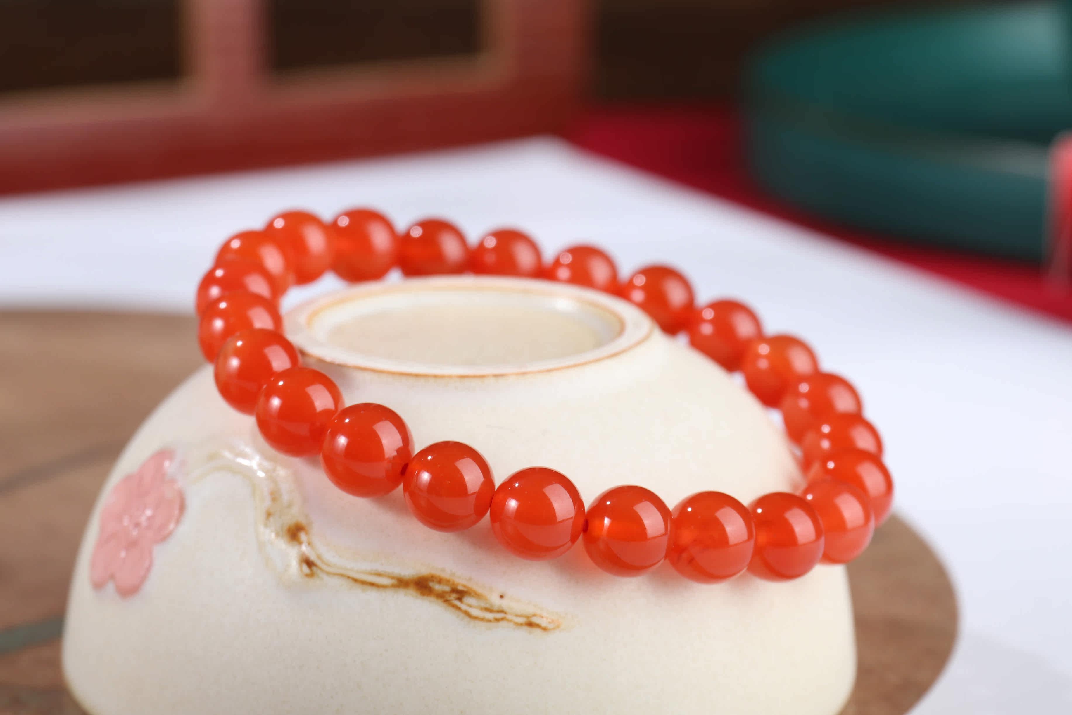 河湾老矿手串南红冰红保山天然高货帝廷出来手饰