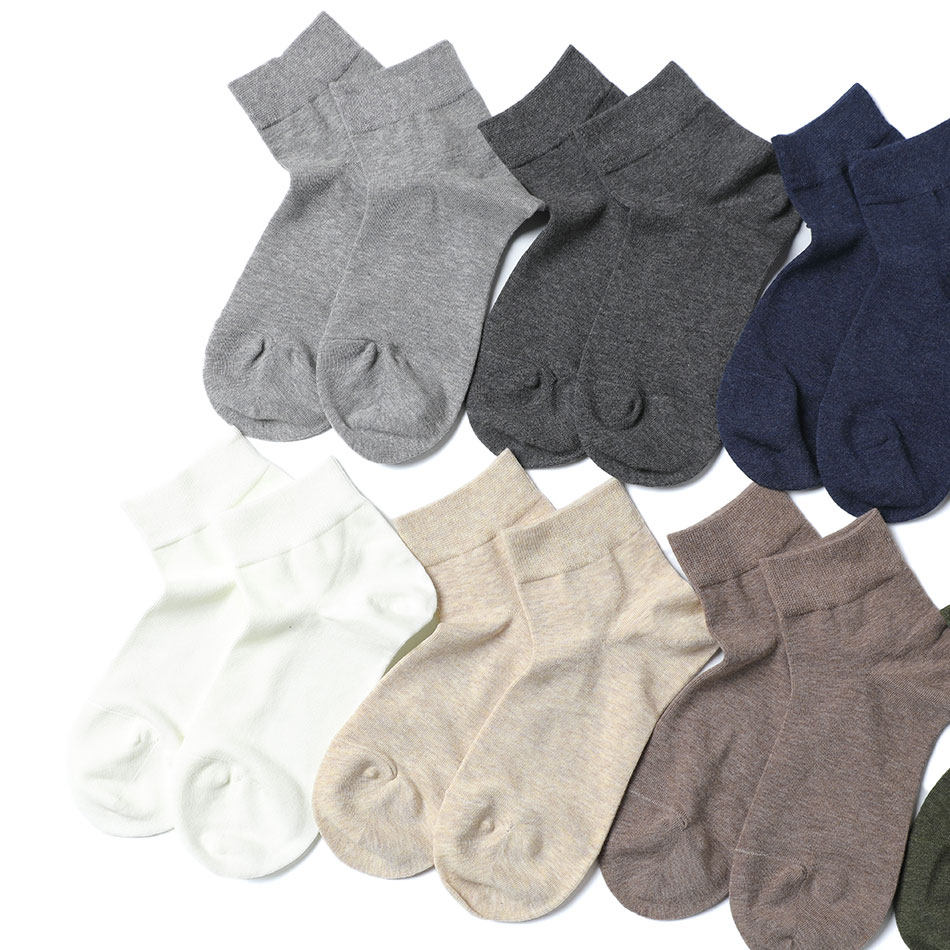 足下工作室春季多色三分筒袜袜子男纯色短袜中筒袜