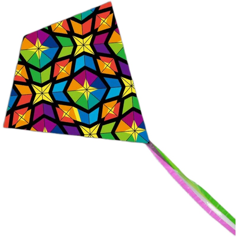 新款钻石菱形马赛克儿童微风易飞初学者成人大型风筝