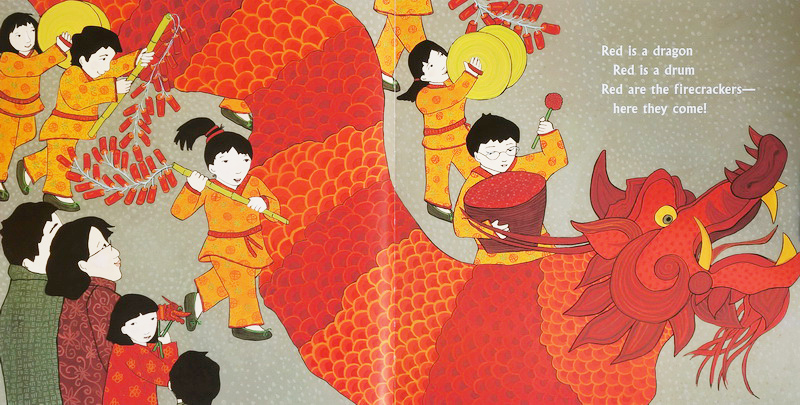 dragon a book of colors 红色的龙 国粹年画 中国新年儿童绘本 春节
