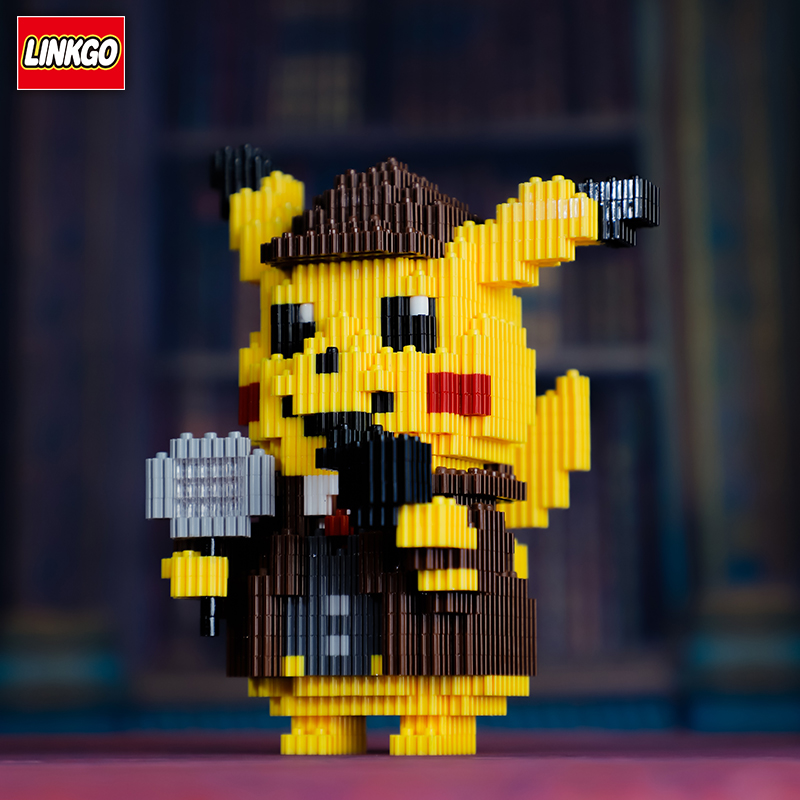 乐高积木皮卡丘组装拼图微型小颗粒拼装成年人高难度玩具成人动漫