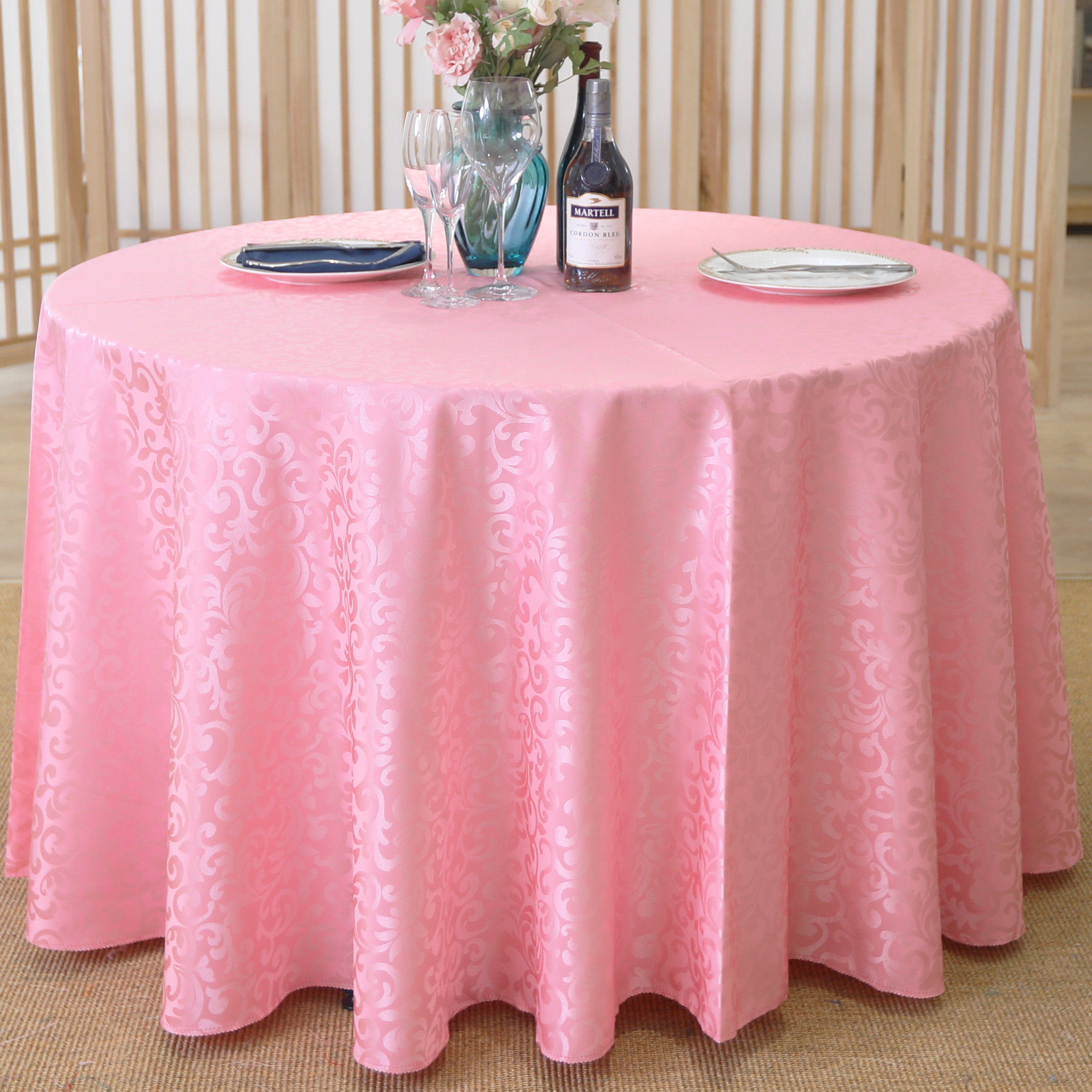 桌布台布酒店布艺圆形餐桌酒楼餐厅欧式大圆桌布